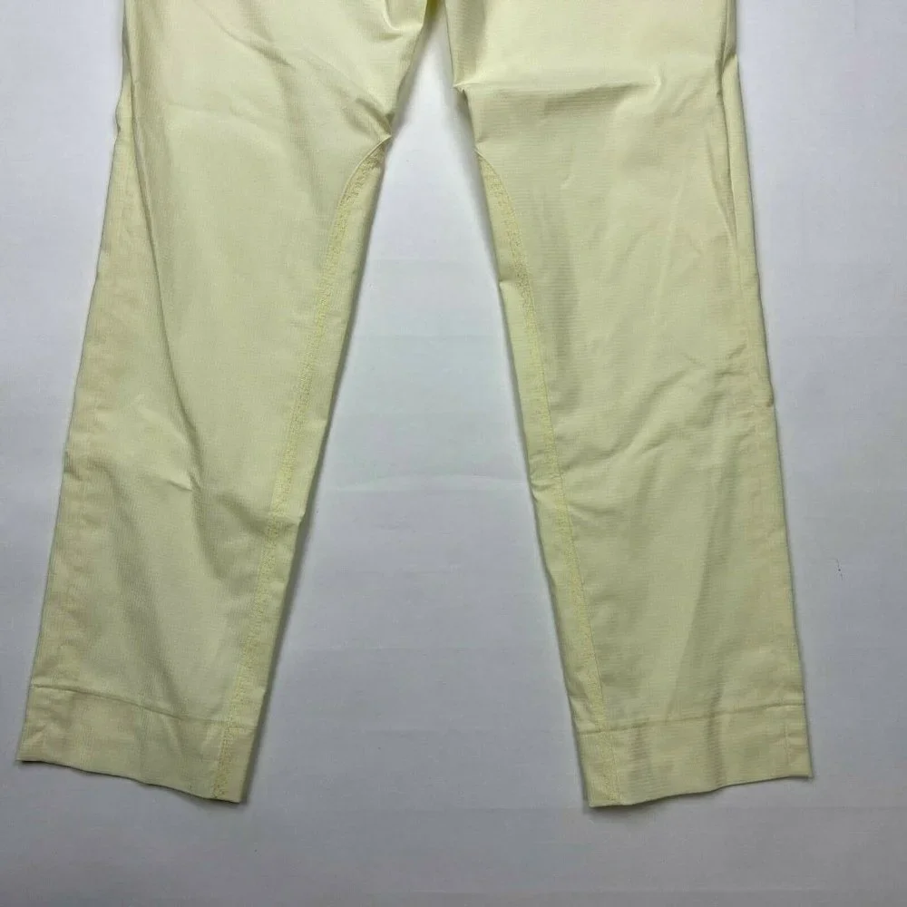 Worth Equestrian Pants Zip Closure Lined Flat Front Yellow Trousers Women 4 NWT‎